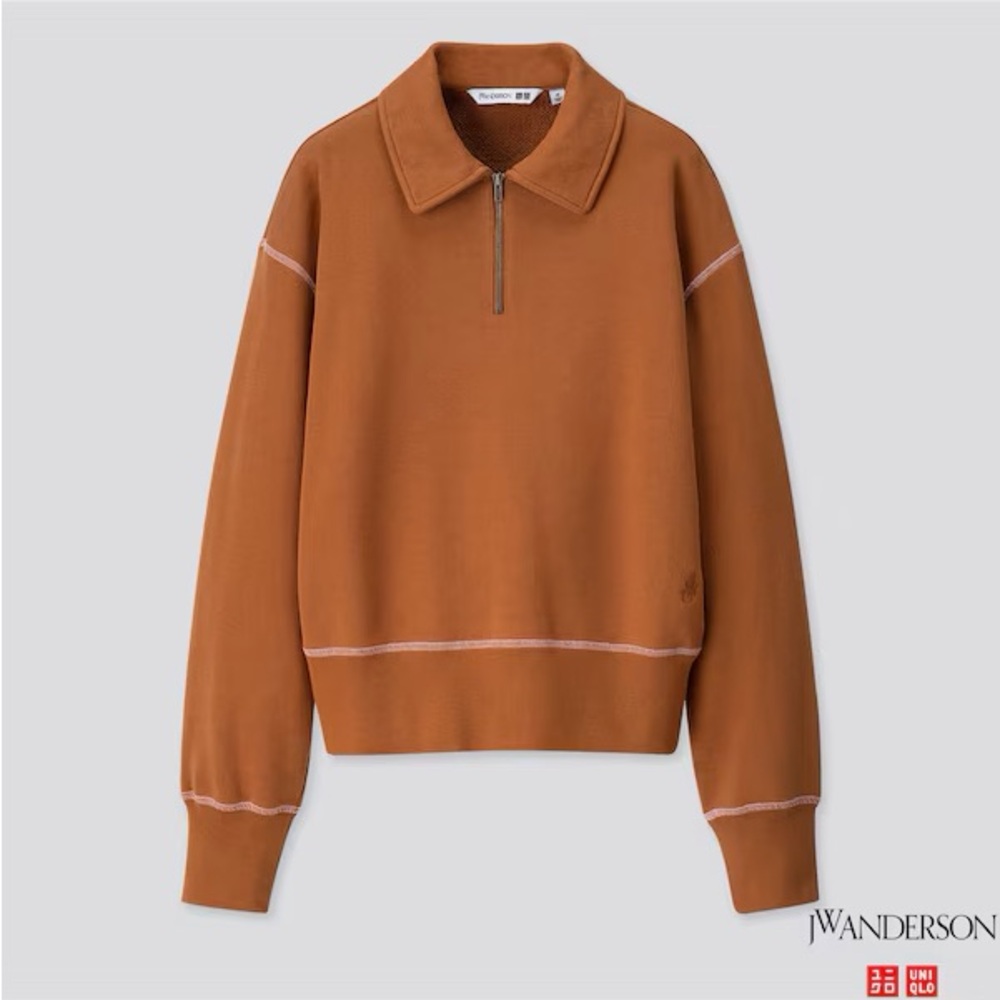 Uniqlo Brown Quarter-Zip Sweatshirt